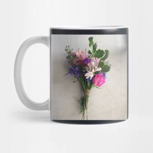 Bundle of Flowers with Pink Rose Mug